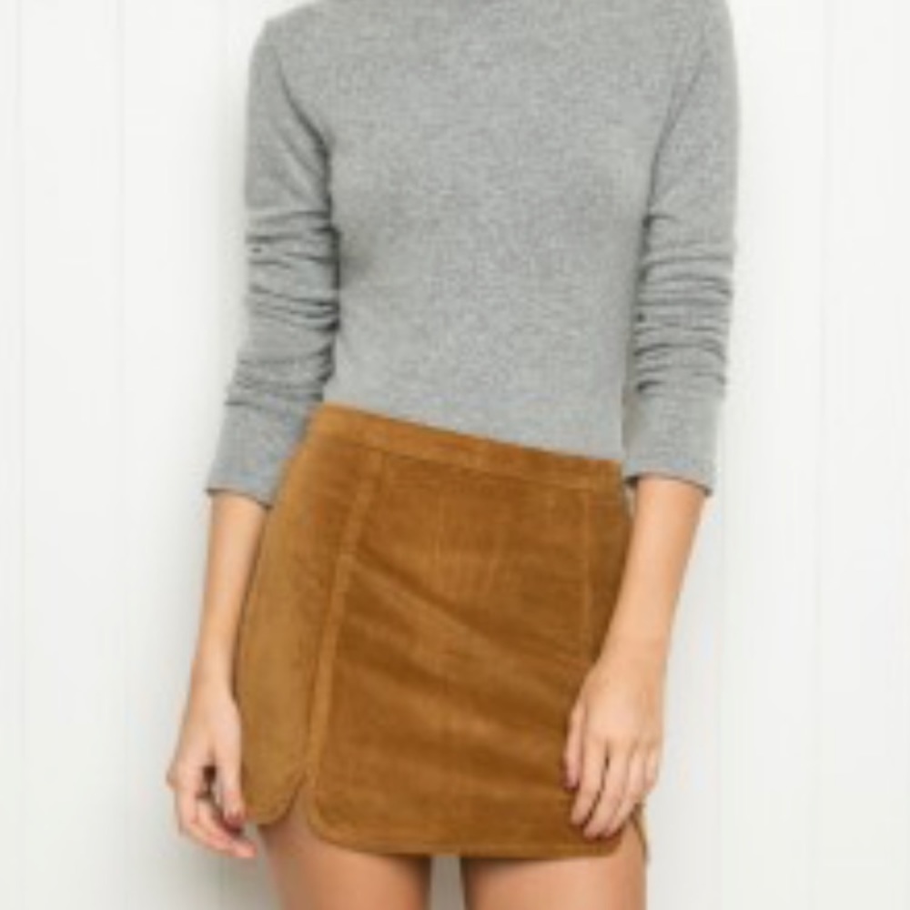 Brandy Melville Raquel Suede Skirt
